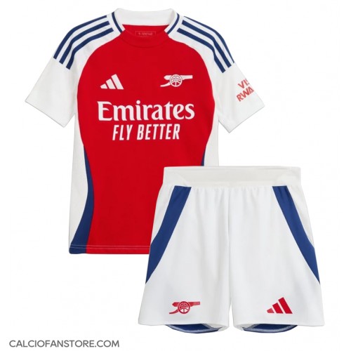 Maglia Calcio Arsenal Prima Divisa Bambino 2024-25 Manica Corta (+ pantaloncini)